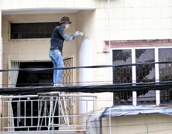 pintura de casas y edificios